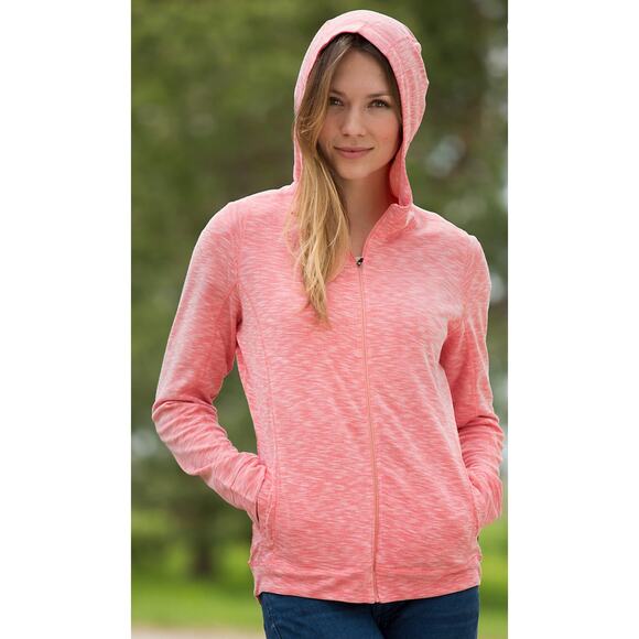 Kuhl Moongazer Full-Zip Lightweight Tencel Hoodie Top Jacket Hibiscus X-Small - Picture 1 of 13